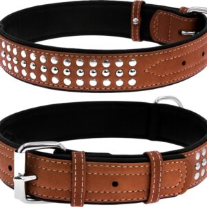 WAUDOG קולר עור עם ניטים L