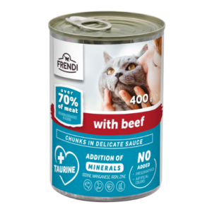 FRENDI שימורים לחתולים בקר 70% בשר 400 גרם