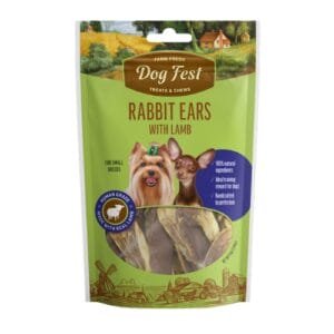 Dog Fest - אוזני ארנב עם כבש לכלבים קטנים (55 גרם)