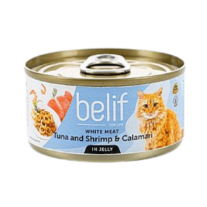 belif - מעדן בטעם טונה שרימפס וקלמרי בג'לי 80 גרם