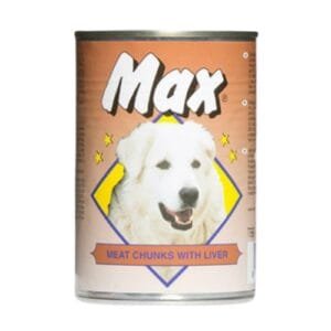 MAX שימורים לכלב כבד חתיכות 410 גרם