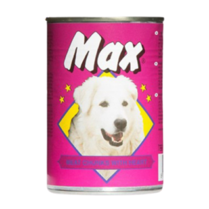 MAX שימורים לכלב לבבות חתיכות 410 גרם