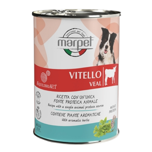 אקוליברייה שימורים לכלבים 400 גרם בטעם בקר