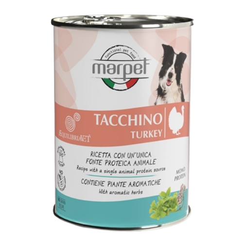 אקוליברייה שימורים לכלבים 400 גרם בטעם הודו