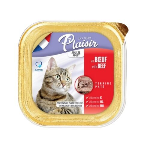 Plaisir - מעדן לחתול בקר 100 גרם