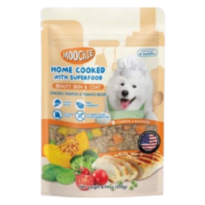 מוצ'י ארוחה ביתית לכלב לעור והפרווה עוף 255 גרם