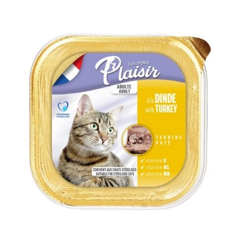 Plaisir - מעדן לחתול בטעם הודו 100 גרם