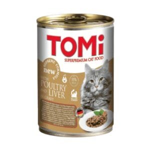 TOMI שימורים לחתול בטעם עוף וכבד 400 גרם