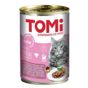 TOMI שימורים לחתול בטעם עגל 400 גרם