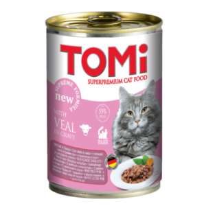 TOMI שימורים לחתול בטעם עגל 400 גרם