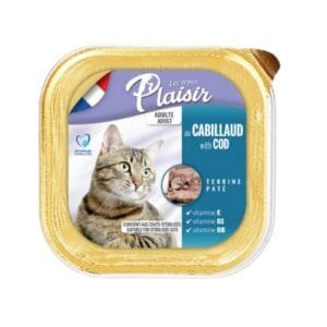 Plaisir - מעדן לחתול STERILLIZED בטעם דג קוד - 100 גרם