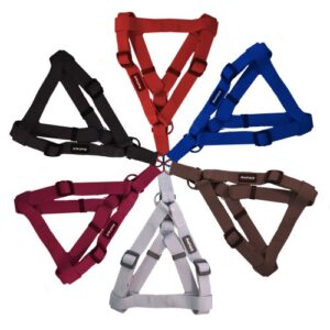 רתמת ניילון מאוזנת 15 מ"מ כחול ורוד אפור