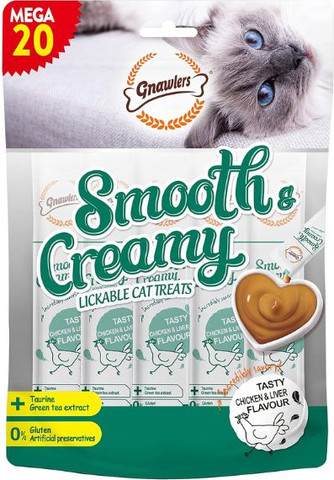 חטיף קרם נוזלי לחתול בטעם כבד ועוף 300 גרם