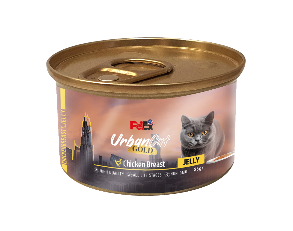 Petex מעדן חזה עוף במרקם ג'לי 85 גרם אורבן קט