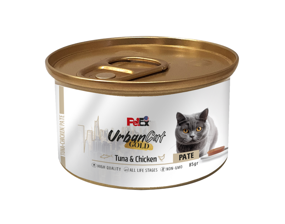 Petex מעדן פטה טונה עם עוף 85 גרם אורבן פט גולד