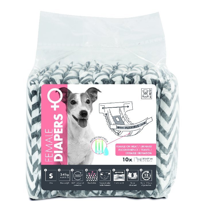 חיתולים לכלבים 10 יחידות S