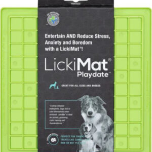 LickiMat - Playdate משטח האכלה גומי בצבע ירוק