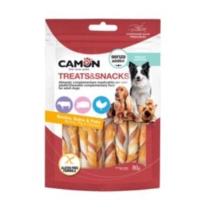 Camon חטיף רול וחזיר ובאפלו עם עוף 80 גרם
