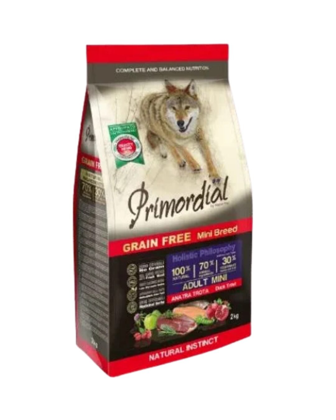 Primordial mini breed ברווז ופורל 2 ק"ג