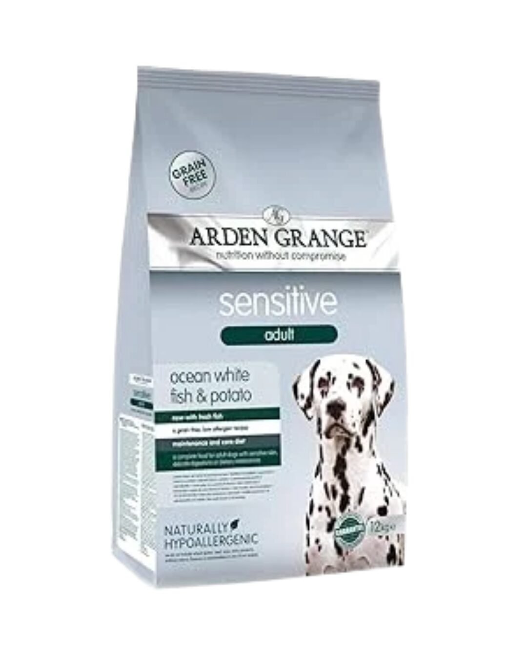 Arden Grange ארדן גרנז' לכלבים בוגרים עם דגים ותפוחי אדמה ללא דגנים סנסטיב 12 ק"ג