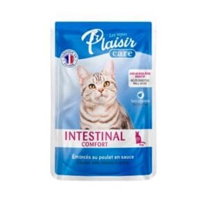 Plaisir care - פאוץ' לחתול למערכת העיכול בטעם עוף 85 גרם