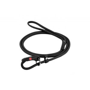 WAUDOG רצועה מעור רך 183 ס"מ 10 מ"מ שחור