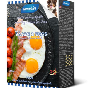 smookies - עוגיות טבעיות לכלב בטעם בייקון וביצה 200 גרם