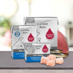 Platinum שימורים לכלבים 375 גרם דג ועוף