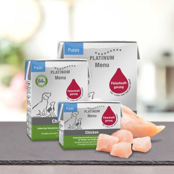 Platinum שימורים לכלבים 375 גרם עוף לגורים