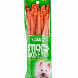 SLEEKY חטיף בשר CHEWY SNACK מקלות 50 גרם בטעם בייקון