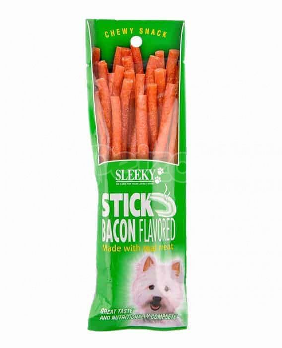 SLEEKY חטיף בשר CHEWY SNACK מקלות 50 גרם בטעם בייקון