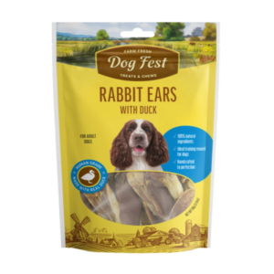 Dog Fest - חטיף אוזני ארנב עם בשר ברווז 90 גרם