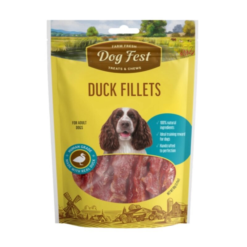 Dog Fest - חטיף רצועות ברווז 90 גרם