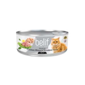 belif - עוף וטונה טחונים בג'לי 80 גרם