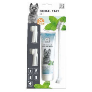 אמפט ערכה משחת ומברשת שיניים מנטה לכלב