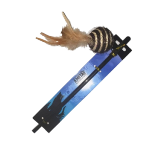 חכה לחתול + כדור נוצה