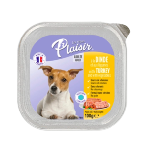 Plaisir - מעדן לכלב הודו וירקות 100 גרם