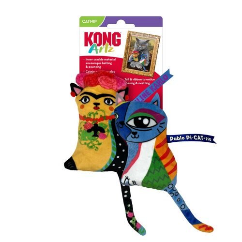 KONG צעצוע פרידה קאלו ופיקאסו לחתול