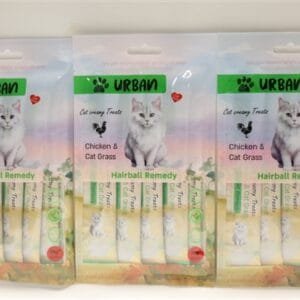 שלוקים אורבן היירבול עוף ודשא לחתולים 75 גרם